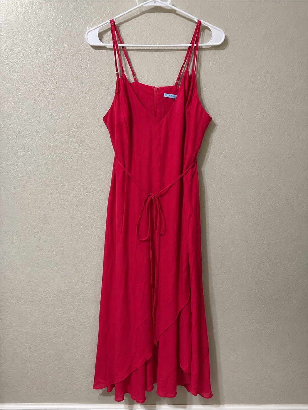 ANTONIO MELANI Hot Pink Spaghetti Strap Maxi Dress